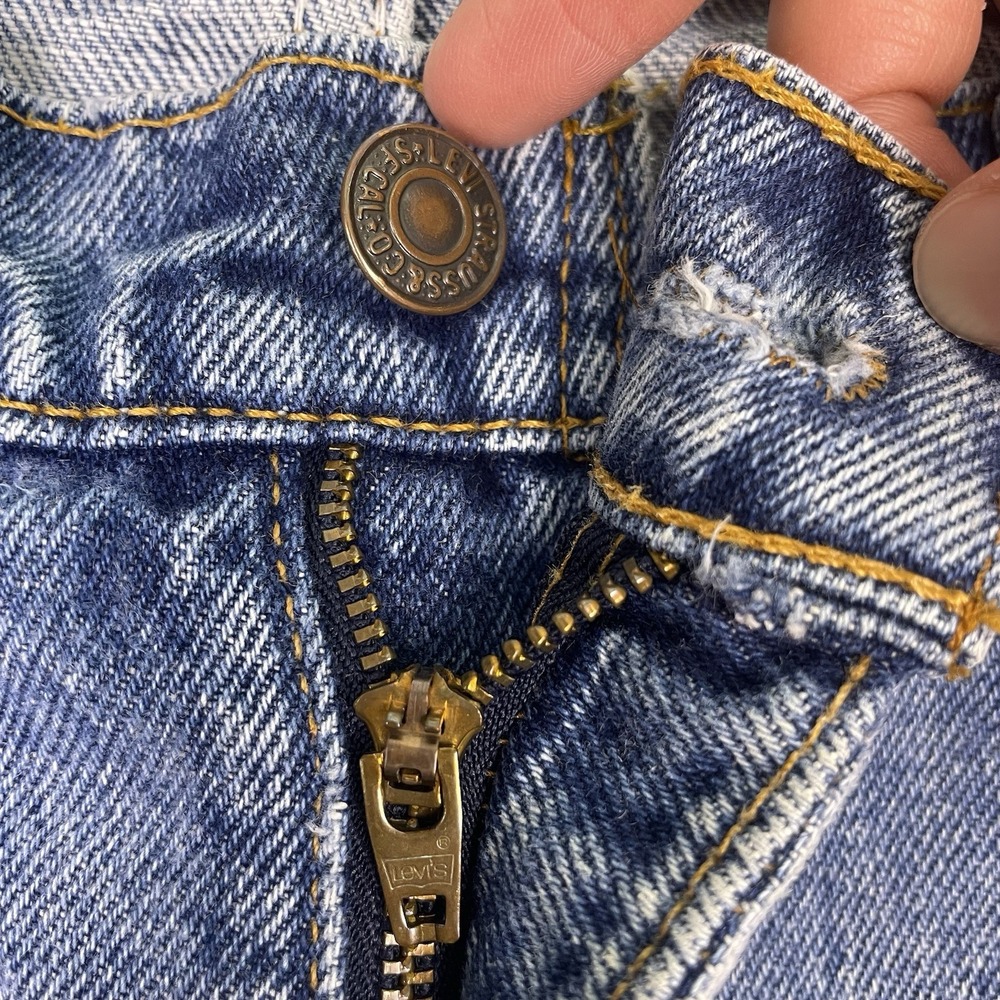 90s Levi's 550 (36x30) Mens Jeans Relaxed Fit Tapered Distressed 550-4891 USA - Picture 7 of 10
